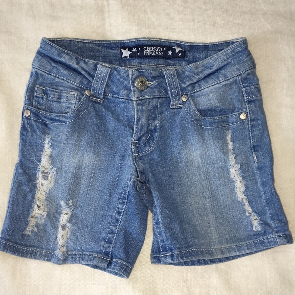 Celebrity Pink distressed shorts